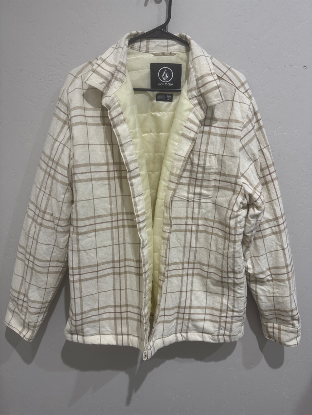 Volcom Cream Quilted Jacket